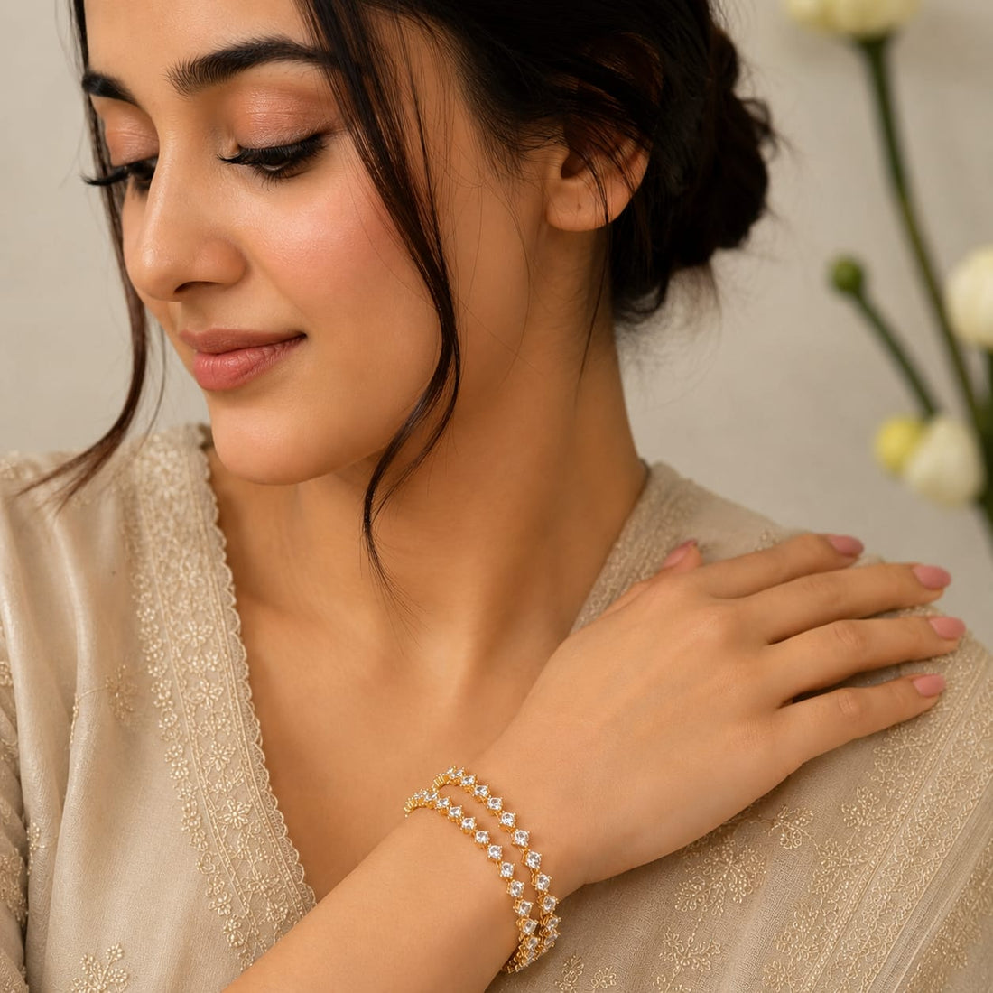 Sitara Zircon Bracelet Pair