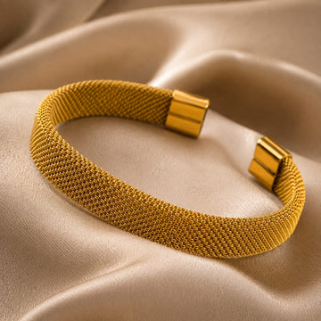 Zarrin Gold Mesh Cuff Bracelet