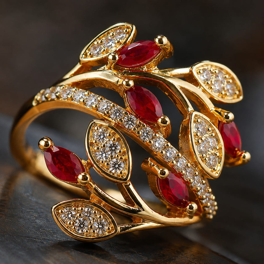 Ruby Flora Ring