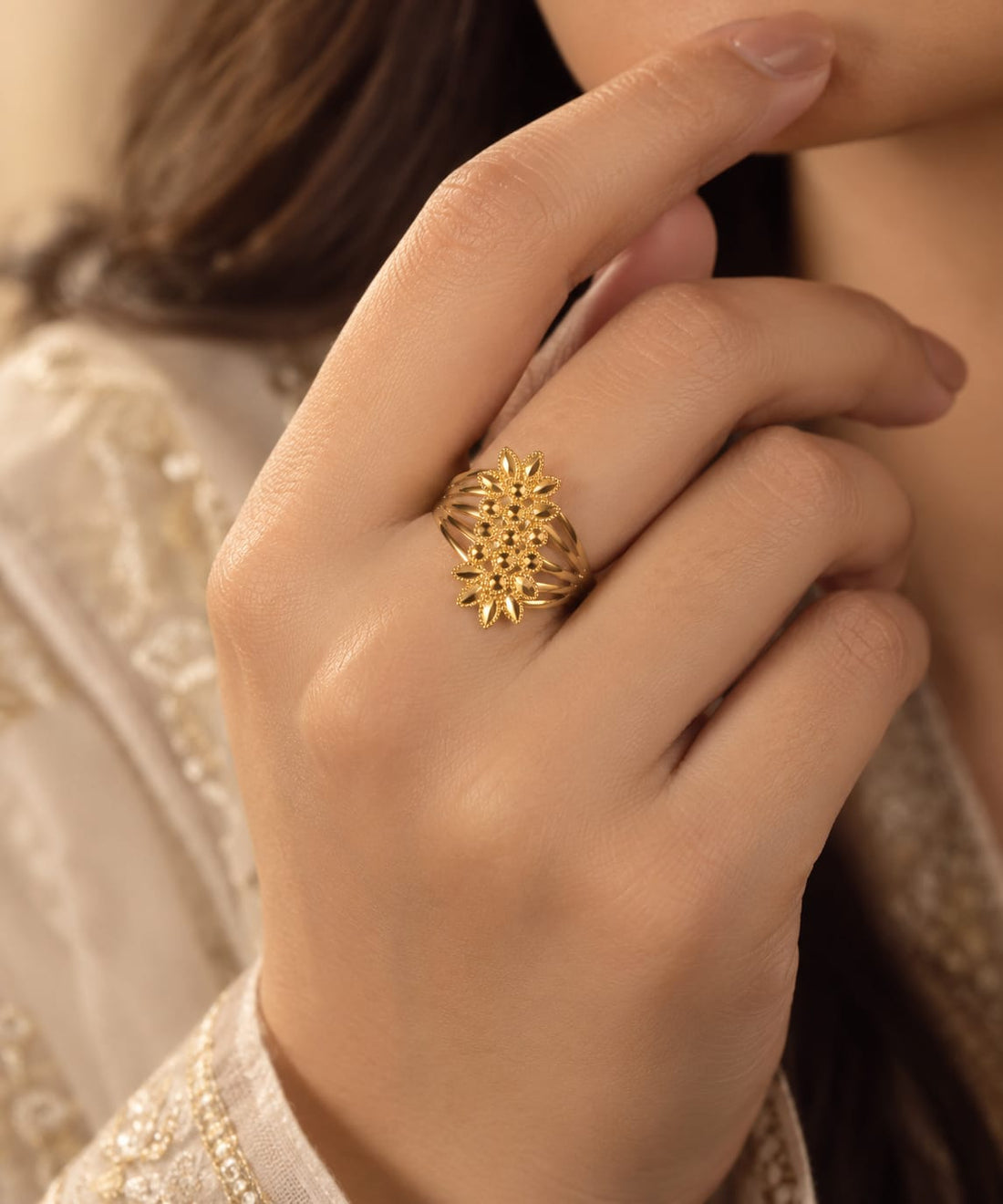 Gul-e-Kashaf Medallion Ring