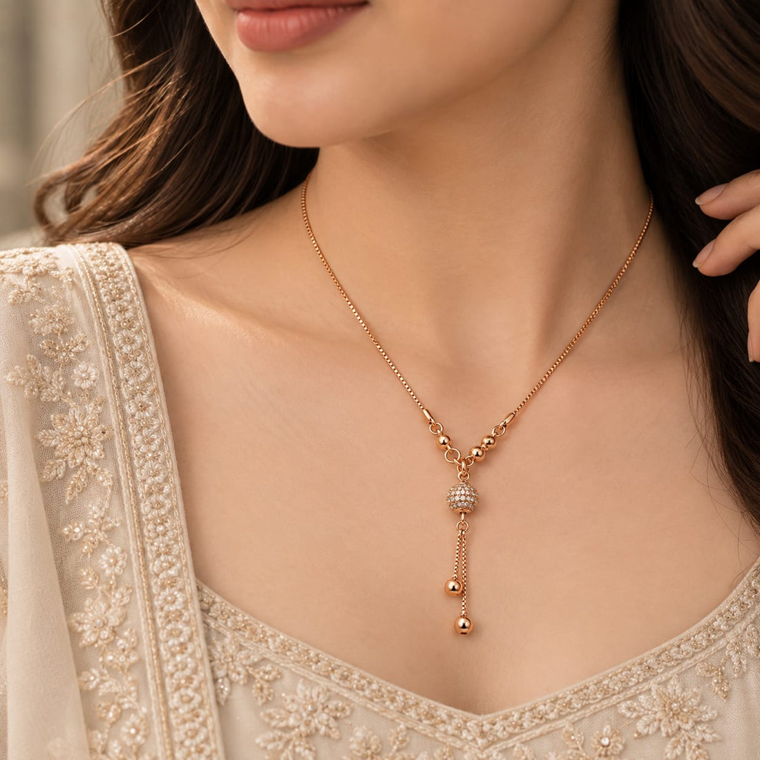 Mahnoor Crystal Globe Chain