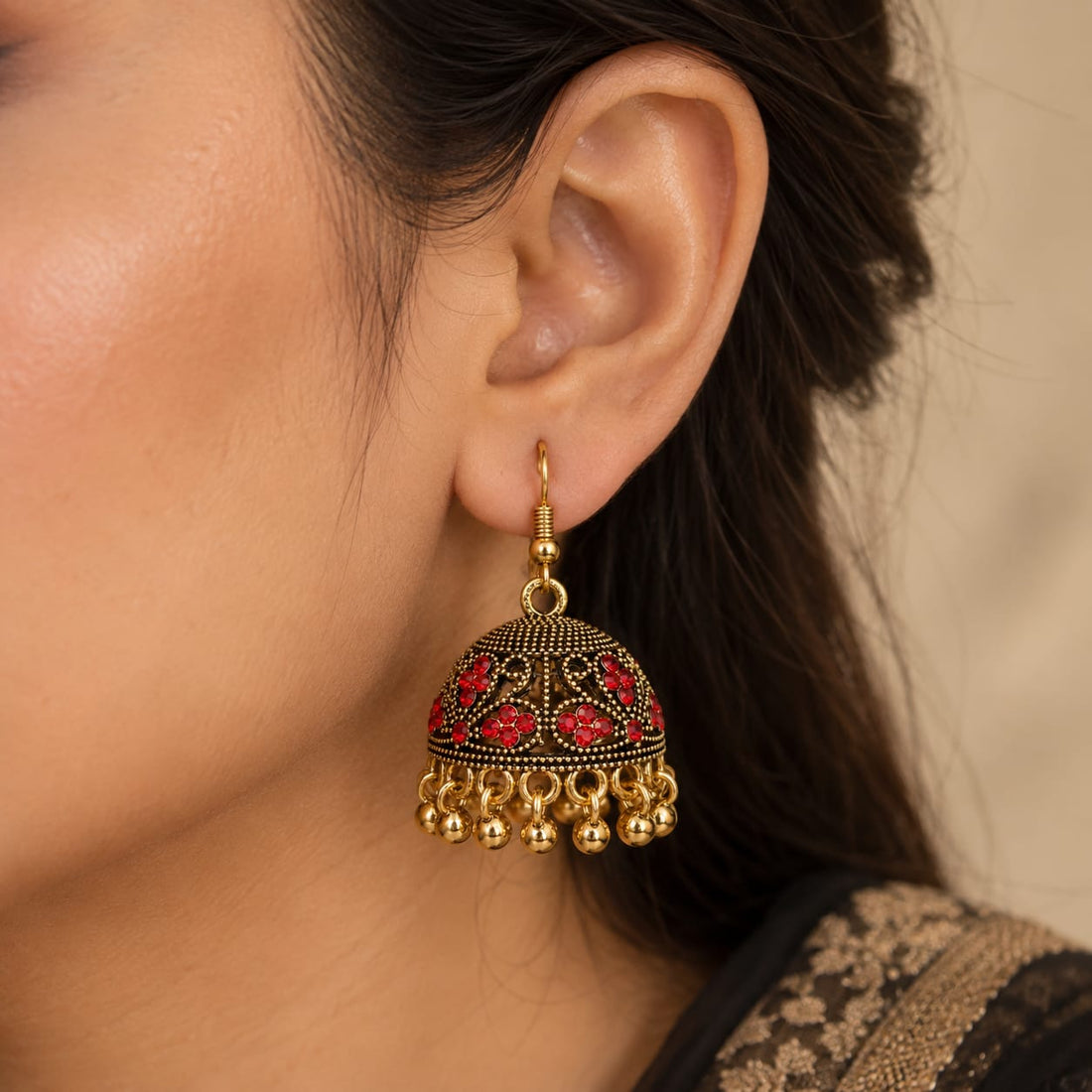 Shahi Ruby Jhumka