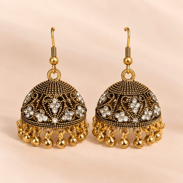 Aabroo Crystal Jhumka