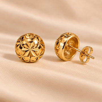 Gulnoor Golden Dome Studs