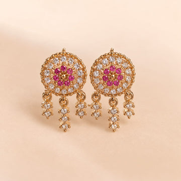 Pink Zircon Earrings