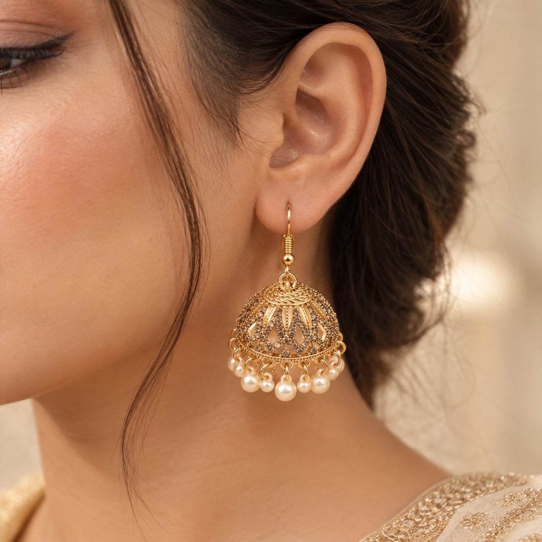 Majestic Pearl Jhumka