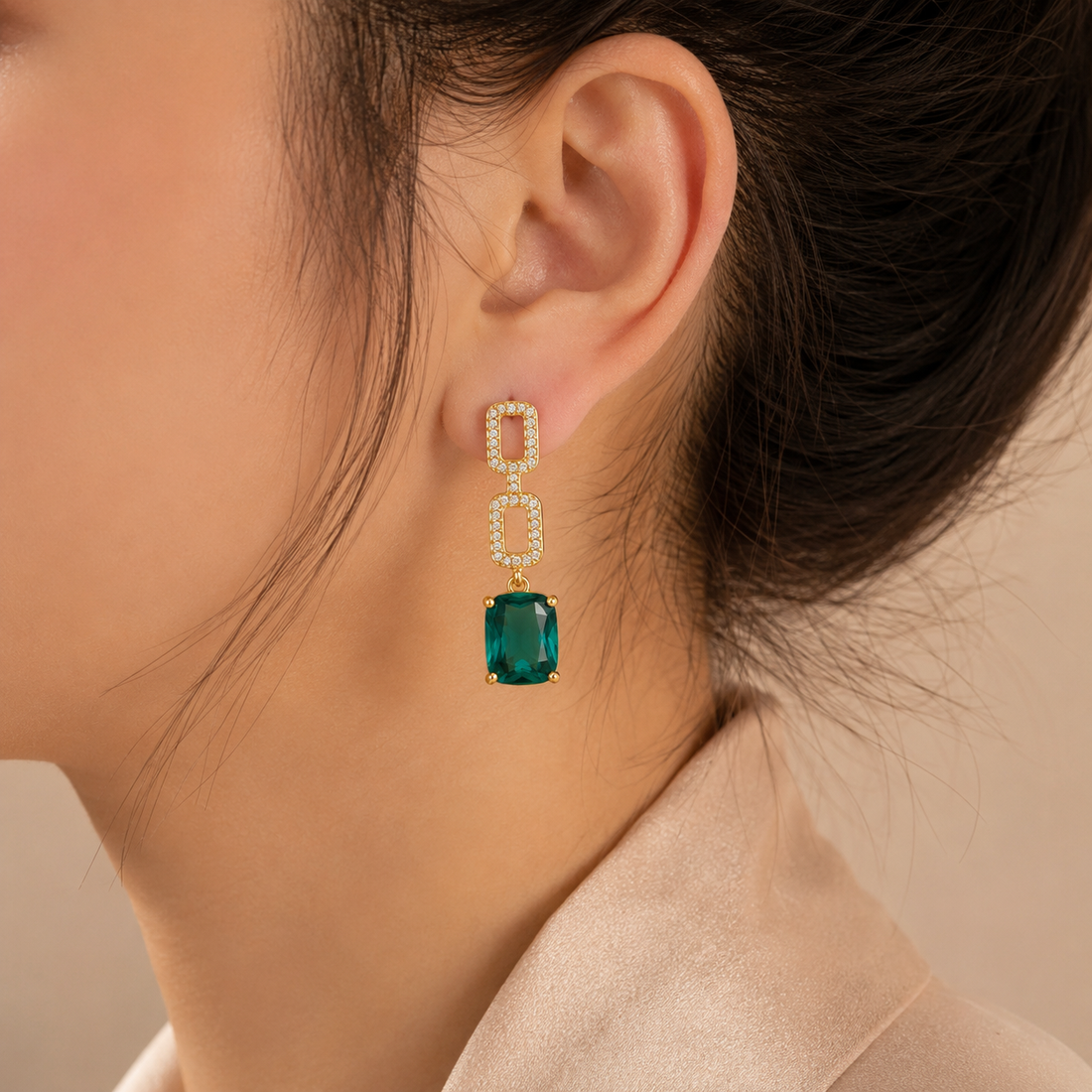 Emerald Radiance Earrings