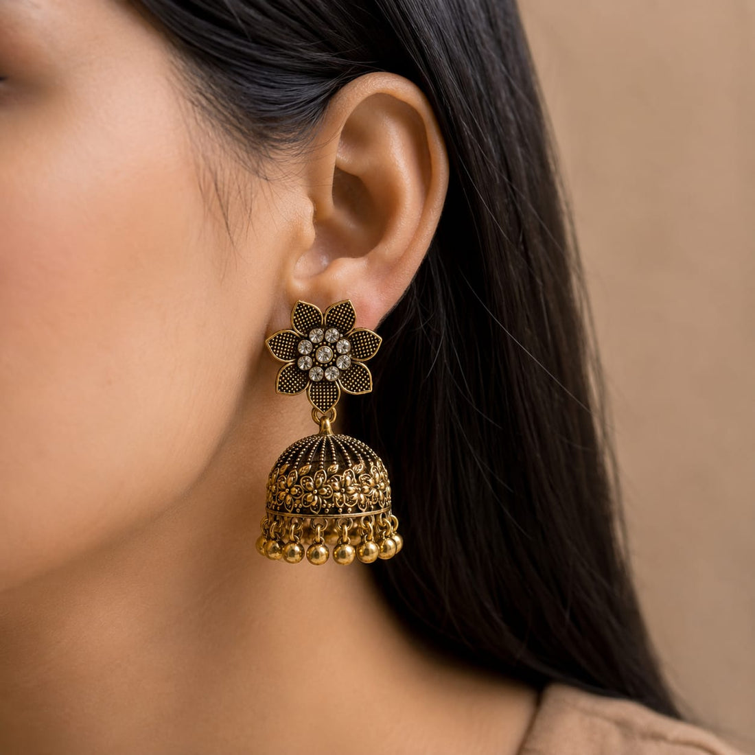 Sunehari-Gul Jhumkas