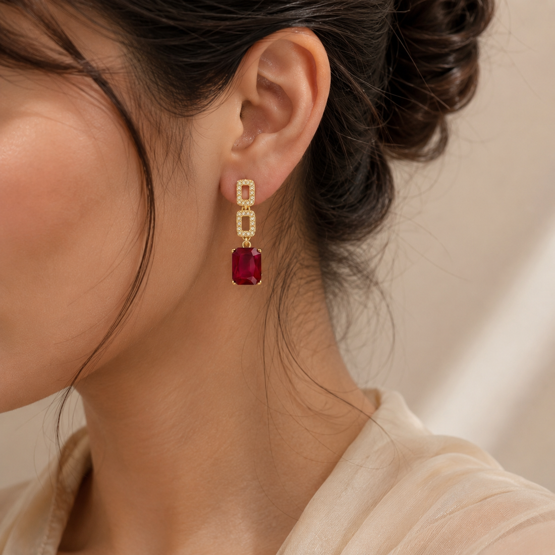 Ruby Radiance Earrings