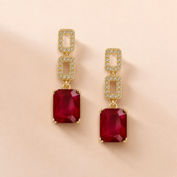 Ruby Radiance Earrings