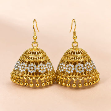 Zarmin Golden Jhumkas